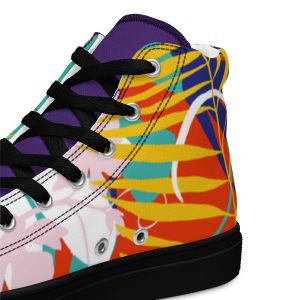 Jungle Leaf High Top Canvas Shoes: Men's Luxury