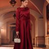 Mother Of Bride Maxi Silk Dress Elegant Long